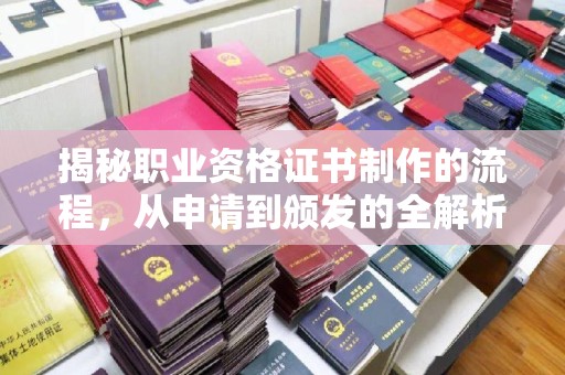 寻乌揭秘职业资格证书制作的流程，从申请到颁发的全解析
